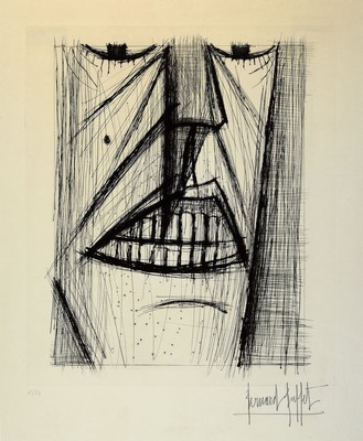 Bernard Buffet, 1928-1999, Radierung, handsigniert und num. 16/37, ca. 37x43cm, u.Gl., R. ca. 60x50cm