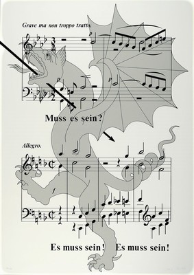 Rune Mields, geb. 1935, westfälische Künstlerin, Münster, Offsetlitho auf leichtem Karton, handsigniert, num. 30/35, aus 1994, Blattgr. 85 x 59.5 ...