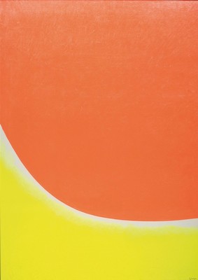Ruprecht Geiger, 1908 - 2009, Serigraphie mit kl. Auflage, num. 30/35, handsigniert, ca. 84 x 59.5 cm, unter Glas, Rahmen ca. 87 x 63 cm