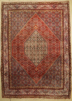 Bidjar fein alt, Persien, um 1960, Korkwolle, ca. 295 x 212 cm, EHZ: 2, (verblaßt)