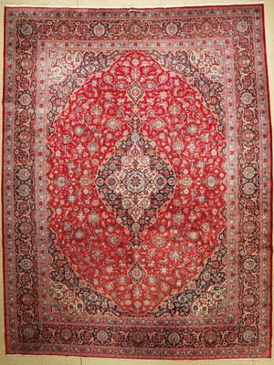 Keschan alt Signiert, Persien, um 1960, Wolle auf Baumwolle, ca. 420 x 320 cm, EHZ: 3