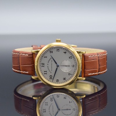 A. LANGE & SÖHNE 1815 Herrenarmbanduhr in GG 750/000 Ref. 206.021, Deutschland um 2000, Handaufzug, beids. vergl. Geh., Boden 6-fach verschr., ...
