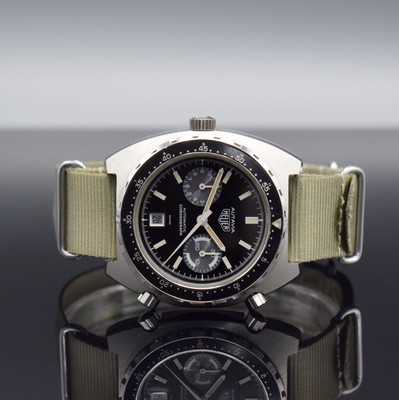 HEUER Autavia Herrenarmbanduhr in Edelstahl mit Chronograph Ref.-Nr. 11063V, Schweiz um 1980, Automatik, massives Gehäuse, Boden geschr., eins. ...
