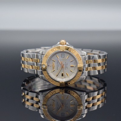 BREITLING Galactic 32 Damenarmbanduhr, Schweiz um 2010, quarz, Ref. C71356, Edelstahl/Gold komb., massives Gehäuse, Boden geschr., eins. drehb. ...