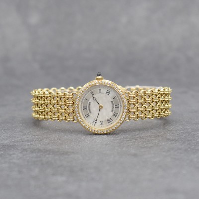 BREGUET Classic Lady Damenarmbanduhr in GG 750/000 mit Brillanten, Schweiz um 1990, Handaufzug, 2-teil. Gehäuse, Boden aufgedr., Lünette aufw. m. ...