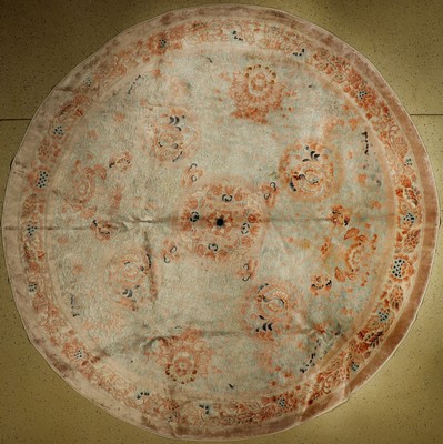 China Seide fein Rund, ca. 50 Jahre, reine Naturseide, ca, 300 cm, EHZ: 2, (leicht verschmutzt)