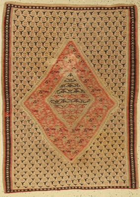 Senneh Kelim antik, Persien, um 1910, Wolleauf Baumwolle, ca. 146 x 108 cm, EHZ: 4