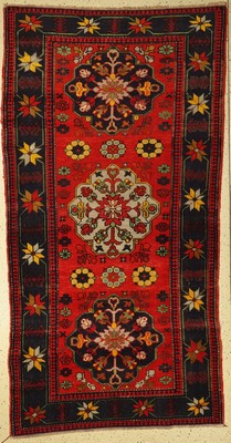 Kazak alt, Kaukasus, um 1940, Wolle auf Wolle, ca. 239 x 128 cm, EHZ: 3