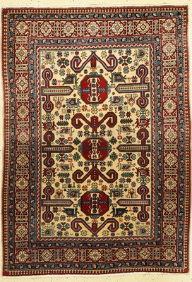 Shirvan alt, Kaukasus, ca. 60 Jahre, Wolle auf Baumwolle, ca. 146 x 104 cm, EHZ: 3