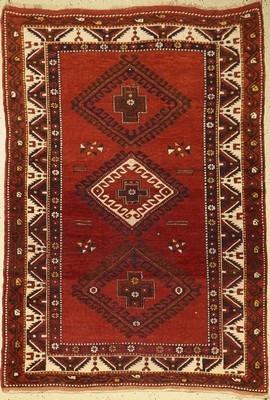 Kazak alt, Kaukasus, um 1930, Wolle auf Wolle, ca. 210 x 144 cm, EHZ: 4