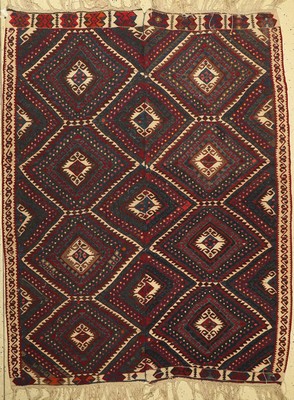 Malatya Kelim (Zwei Bahnig), Türkei, um 1950, Wolle auf Wolle, ca. 210 x 162 cm, EHZ: 2