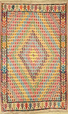 Sumak alt, Türkei, ca. 50 Jahre, Wolle auf Baumwolle, ca. 340 x 182 cm, EHZ: 2, (2 kleineLöcher)