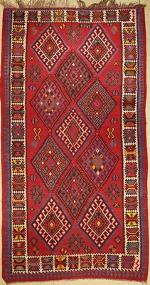 Anatol Kelim (datiert), Türkei, um 1961, Wolle auf Wolle, ca. 340 x 182 cm, EHZ: 2, (2 kleine Löcher)