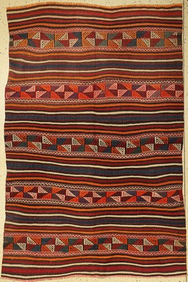 Sumak alt, Türkei, um 1950, Wolle auf Wolle, ca. 222 x 145 cm, EHZ: 2