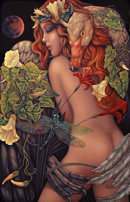 Albert Belasco, geb. 1938 London, lange Jahre in Baden Baden ansässig, hier: Siebdruck, "Leda and the Swan", 125/ 150, 22ct. ...