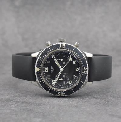 HEUER Flieger-Schaltradchronograph der BUNDESWEHR Versorgungs-Nr. 6645-12-146-3774, Schweiz um 1968, Handaufzug, 4-fach verschr. Monocoque-Geh. in ...