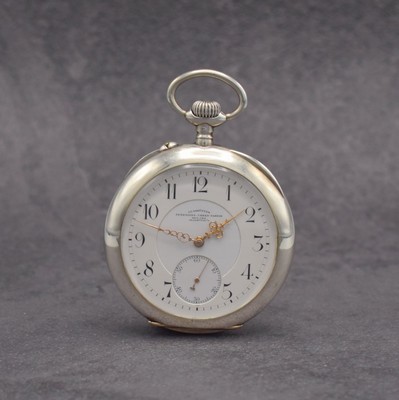 GLASHÜTTER PRÄZISIONS-UHREN-FABRIK Akt.-Ges. Glashütte I/S offene Taschenuhr in Silber, Deutschland um 1900, glattes Geh. l. dell., 3-teil. ...