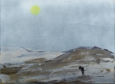Julia Oschatz, geb. 1970, ist eine deutsche zeitgenössische Künstlerin, Acryl/Lwd, verso dat. 2006, ca. 22x30 cm