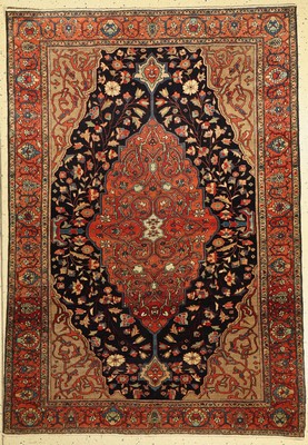 Farahan antik, Persien, Ende 19.Jhd, Wolle auf Baumwolle, ca. 195 x 139 cm, EHZ: 2-3 (gleichmäßig dünner Flor)