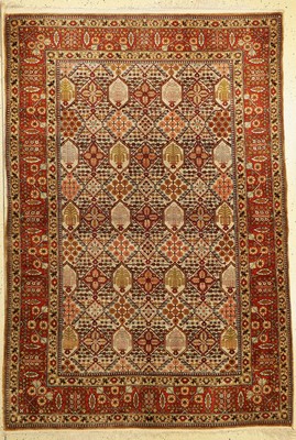 Ghom Seide alt, Persien, um 1950, reine Naturseide, ca. 207 x 141 cm, EHZ: 2