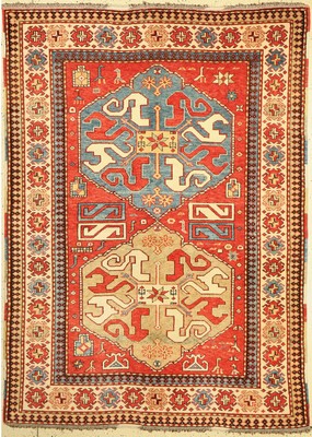 Azeri(Wolkeband), Azerbaijan, ca. 50 Jahre,Wolle auf Wolle, ca. 240 x 172 cm, EHZ: 2