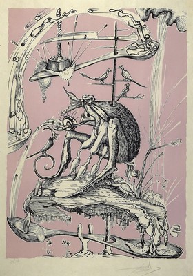 Salvador Dali, 1904 - 1989, Farblithografie aus "Les Songes Drolatiques de Pantagruel", 1973, re. u. handsigniert, und num. 235/250, auf ...