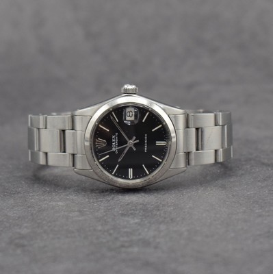 ROLEX Oysterdate Precision Mediumarmbanduhr, Schweiz um 1957, Handaufzug, Ref. 6466, verschr. Edelstahlgeh., Oysterband Ref. 78350 m. Faltschl., ...