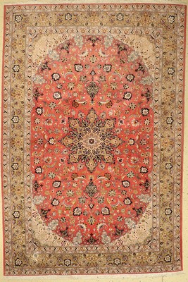Täbriz fein(50 Raj), Persien, ca. 50 Jahre,Korkwolle mit Seide, ca. 303 x 203 cm, EHZ: 2