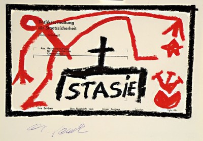 AR. Penck, 1939-2017, Postkarte, sign., ca. 10x14 cm