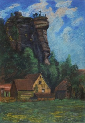 Franz Lind, Freinsheimer Künstler, geb. um 1900, hauptsächlich als Bildhauer bekannt, hat jedoch auch Gemälde bzw. Zeichnungen angefertigt, hier: ...