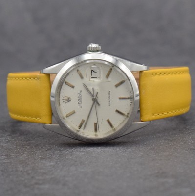 ROLEX Oysterdate Precision Herrenarmbanduhr in Stahl Referenz 6694, Handaufzug, Schweiz lt. Bodenstempel 1. Quartal 1969, Boden & Krone verschr., ...