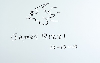 James Rizzi, 1930-2011, "Bird", handsign., dat., unter Glas, ca. 52x73 cm