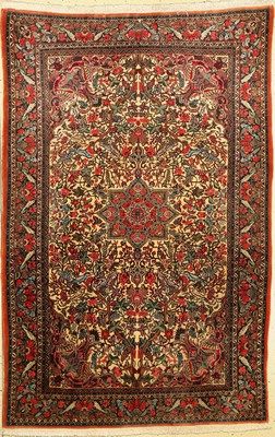 Rosenbidjar Kork fein, Persien, ca. 50 Jahre, Korkwolle, ca. 223 x 147 cm, EHZ: 2