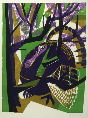 Heinz Friedrich, 1924-2018 Schwetzingen, zwei Farbholzschnitte: Biedermeiersträußchen, Handaufzug, signiert und dat. 75, ca. 39x45cm, u.Gl., R. ca. ...