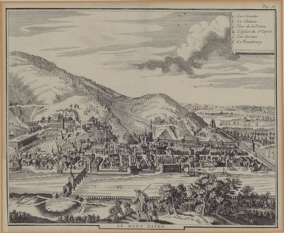Wenceslau Hollar, 17. Jh., großer Kupferstich, Ansicht vom Heidelberger Schloß bez. Scenographia Hortus Palatinus A Frederico V Electore Palatino ...