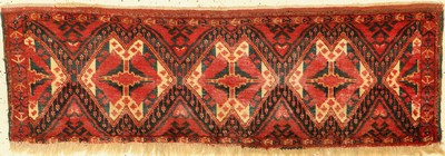 Beschir Jollar antik, Turkmenistan, mitte 19 Jhd, Wolle auf Wolle, ca. 136 x 44 cm, EHZ:3-4