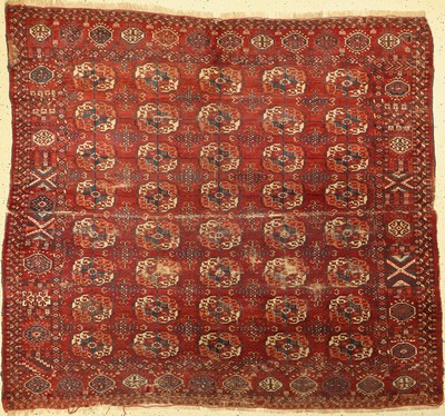 Tekke Hauptterppich fragment, Turkmenistan,19 Jhd, Wolle auf Wolle, ca. 178 x 197 cm