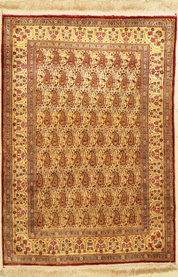 feiner Seidenteppich, Ägypten, ca. 60 Jahre, reine Naturseide, ca. 146 x 100 cm, EHZ: 2