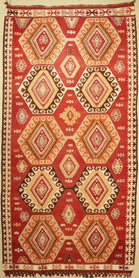 Zentral Anatolien Kelim, Türkei, um 1930, Wolle auf Wolle, ca. 342 x 176 cm, EHZ: 2