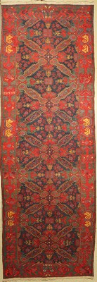 Seichur Sumakh antik, Kaukasus, um 1900, Wolle auf Wolle, ca. 466 x 154 cm, guter Zustand