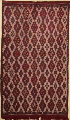 Cicim Kelim alt, Türkei, um 1940, Wolle aufWolle, ca. 305 x 180 cm, EHZ: 2-3