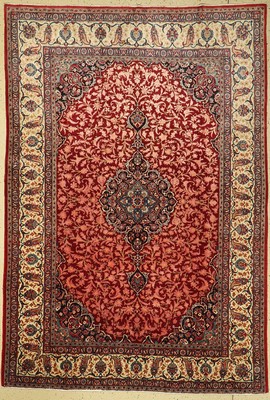 Keschan Kork fein, Persien, um 1940, Korkwolle mit 50% Seide, ca. 320 x 220 cm, EHZ: 2-3