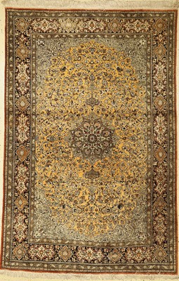 Ghom Seide, Persien, ca. 60 Jahre, reine Naturseide, ca. 208 x 136 cm, EHZ: 2