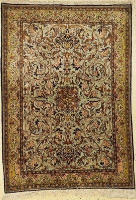 Ghom Seide, Persien, ca. 60 Jahre, reine Naturseide, ca. 152 x 106 cm, EHZ: 2