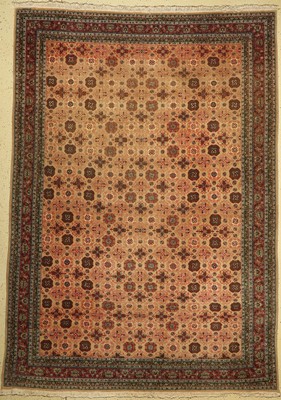 Hereke alt Signiert, Türkei, um 1950, Wolleauf Baumwolle, ca. 323 x 230 cm, EHZ: 2, (verblaßt)