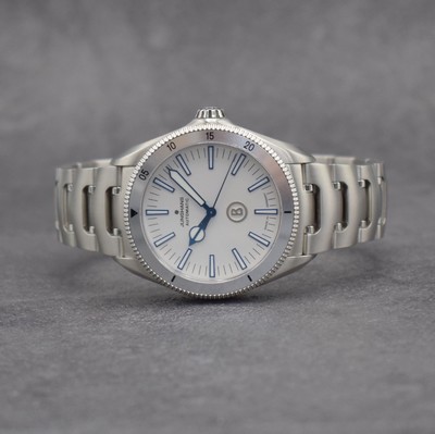 JUNGHANS / BOGNER Herrenarmbanduhr Referenz 027/3210.44, Automatik, Deutschland um 2018, Edelstahlgeh. inkl. Gliederband m. dopp. Faltschl., beids. ...