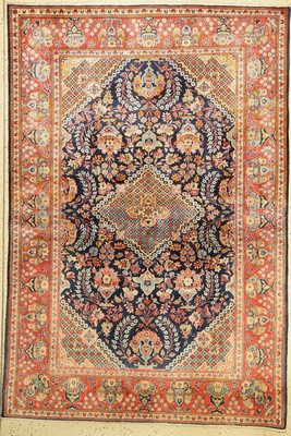 Keschan Kork(Hadji Khanumi), Persien, um 1930, Korkwolle, ca. 207 x 144 cm, EHZ: 2-3