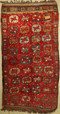 Khorasan Kordi antik, Persien, um 1920, Wolle auf Wolle, ca. 280 x 155 cm, (mehrer kleine Löcher)