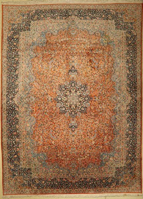 Kerman Lawar Kork fein, Persien, um 1960, Korkwolle, ca. 402 x 296 cm, EHZ: 2-3