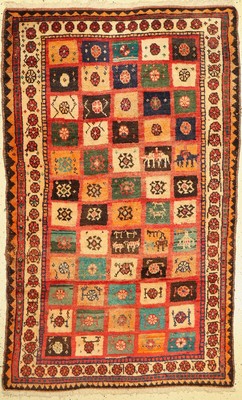 Gabbeh alt, Persien, um 1940, Wolle auf Wolle, ca. 190 x 120 cm, EHZ: 4